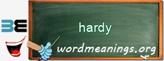 WordMeaning blackboard for hardy